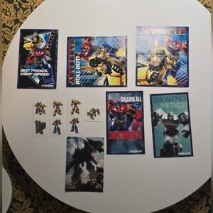 Transformers Valentines Day Cards, Mini Tattoos and Single Topps Card -READ